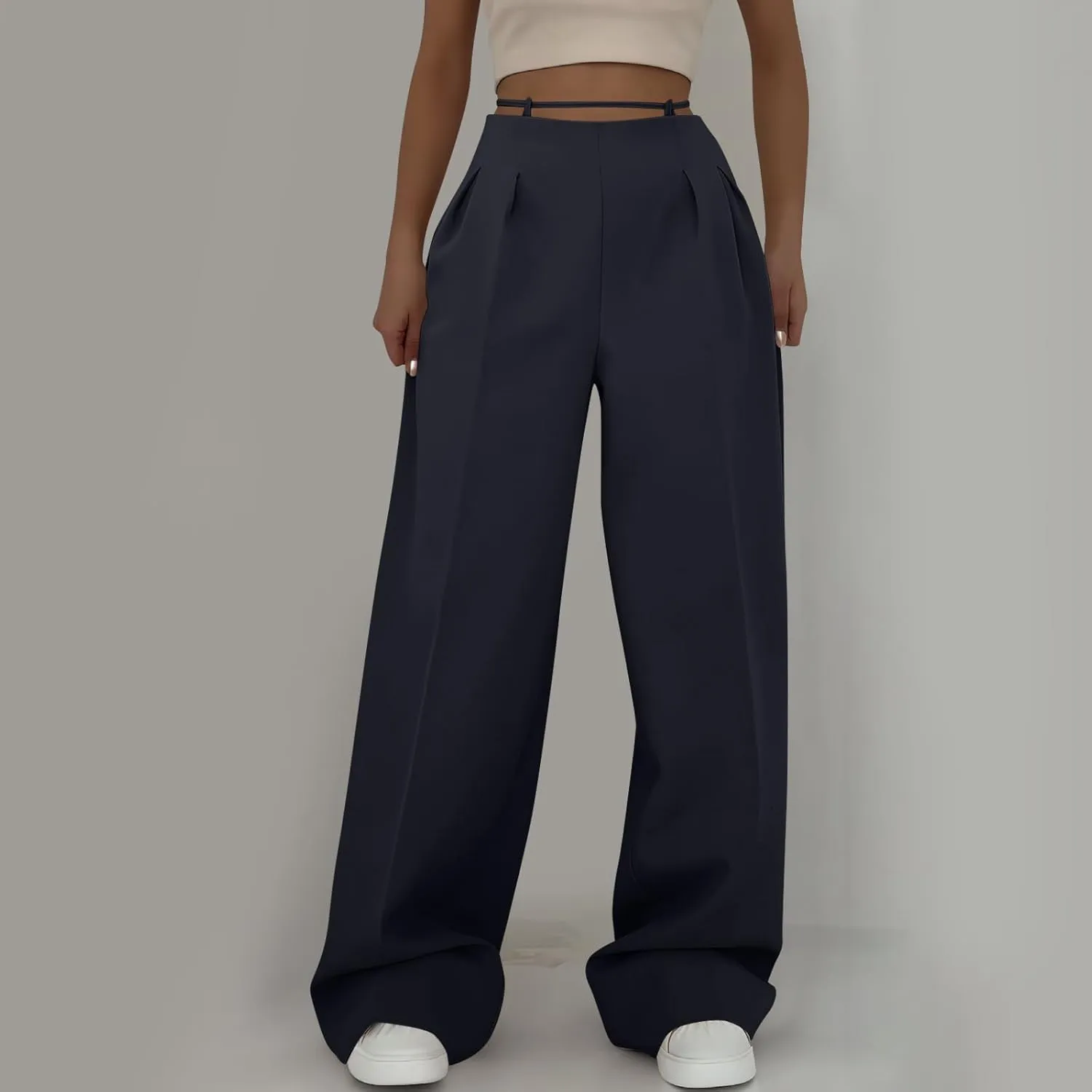 Dress Pants for Women Fashion Spring Summer Work Trousers High Waisted Straight Leg Slacks Versatile Office Suit Pants