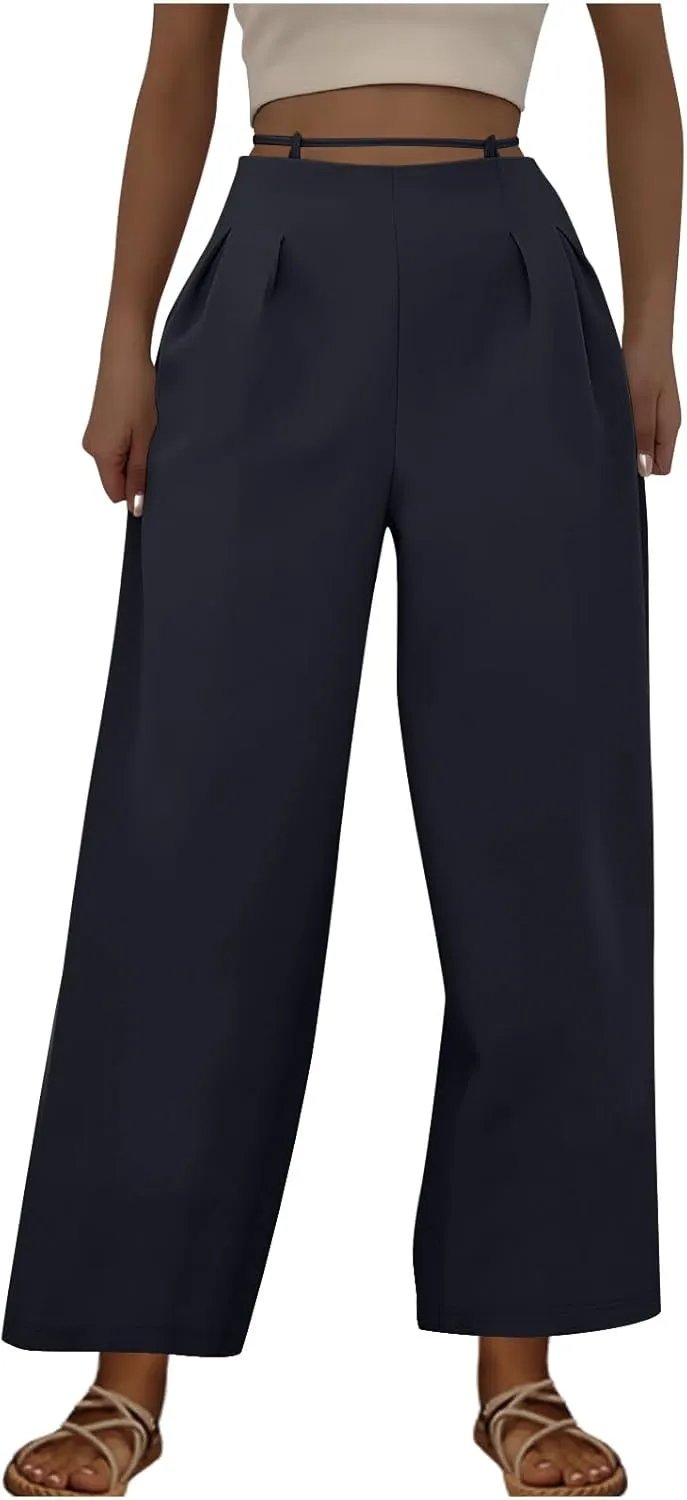 Dress Pants for Women Fashion Spring Summer Work Trousers High Waisted Straight Leg Slacks Versatile Office Suit Pants