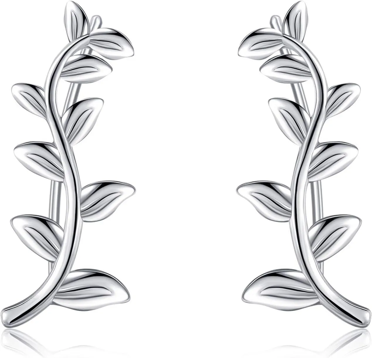 Ear Climbers Earrings for Women 925 Sterling Silver Filigree/Leaf/Celtic Crawler Earrings Jewelry Gifts for Women