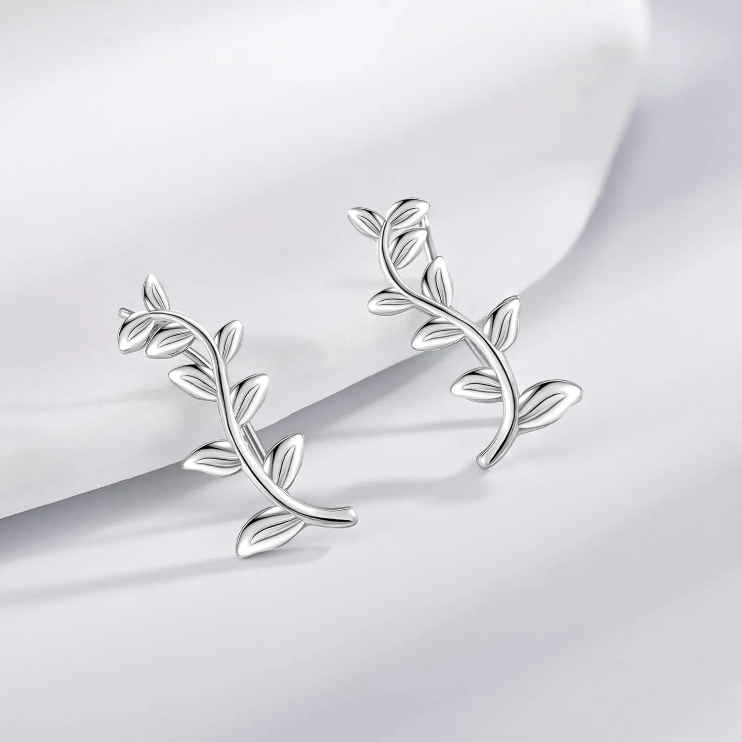 Ear Climbers Earrings for Women 925 Sterling Silver Filigree/Leaf/Celtic Crawler Earrings Jewelry Gifts for Women