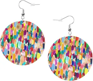 Earrings For Women, Dangle Earrings Jewelry For Women, Lightweight Faux Leather Earrings Gifts