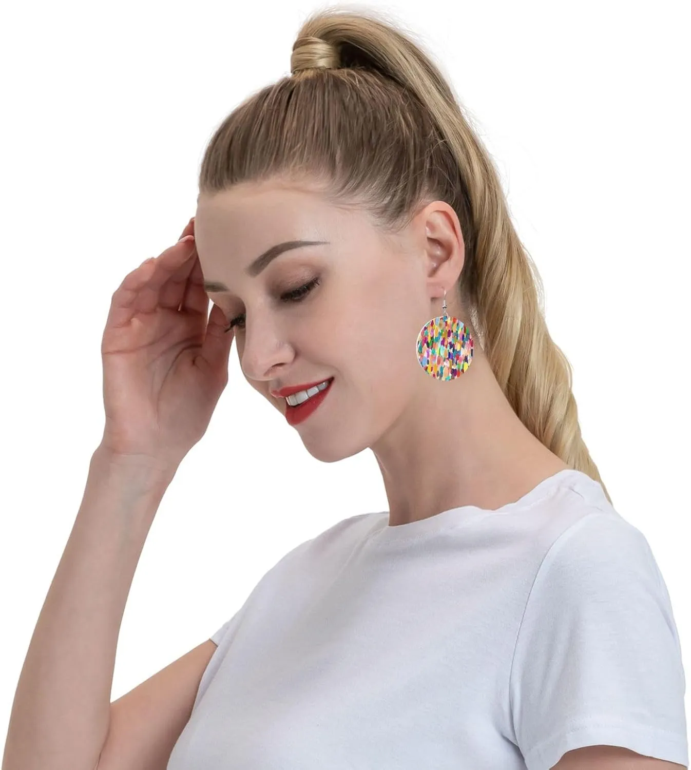 Earrings For Women, Dangle Earrings Jewelry For Women, Lightweight Faux Leather Earrings Gifts