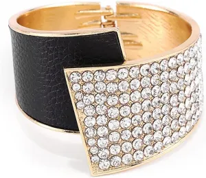 ELABEST Stylish Rhinestone Bracelet Cuff Bracelets Stretch Bracelets Sparkly Hand Chain Wedding Parties Jewelry Accessories for Women