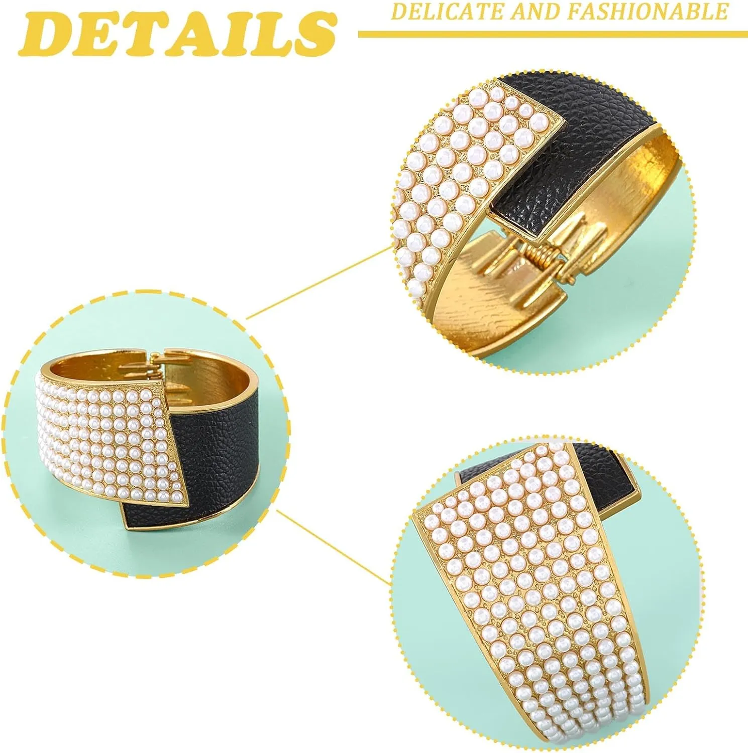 ELABEST Stylish Rhinestone Bracelet Cuff Bracelets Stretch Bracelets Sparkly Hand Chain Wedding Parties Jewelry Accessories for Women