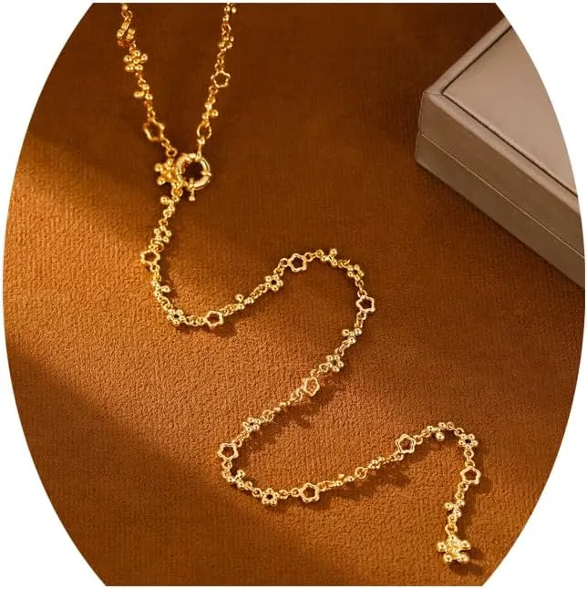 Elegant Gold Y-Necklace with Beaded Chain - Chic Long Drop Design - Perfect for Layering - Sophisticated Accessory for All Occasions (Necklace)