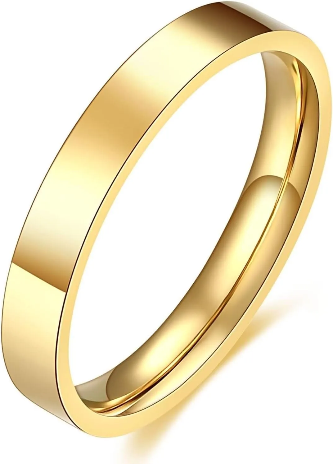 Epinki 3MM Unique Wedding Bands, Women Men Stainless Steel Ring Simple Fashion Jewelry Rings