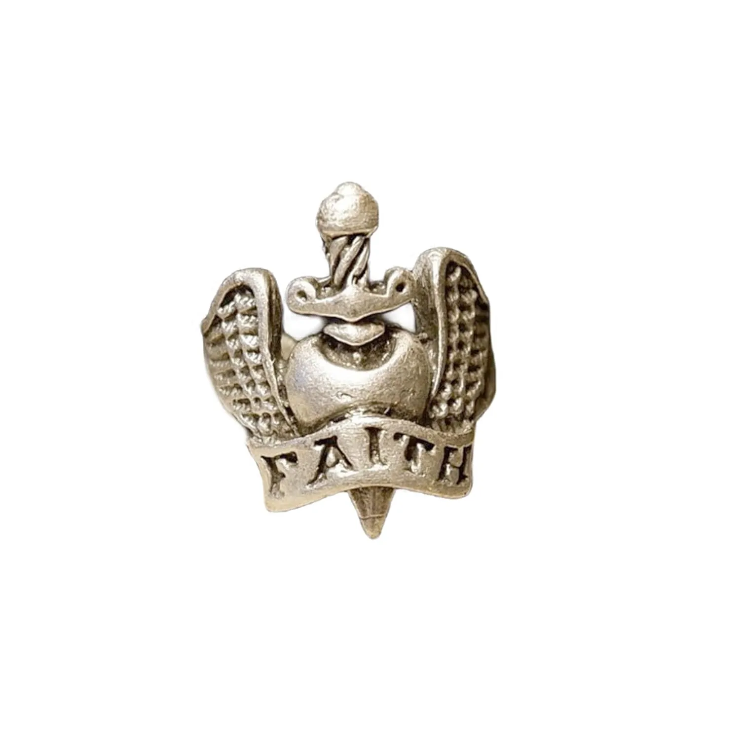 FAITH RING - Cross Ring  Unique Ring  Statement Ring  Chunky Ring  Engraved Ring  Minimalist  Unisex  Adjustable  QD191