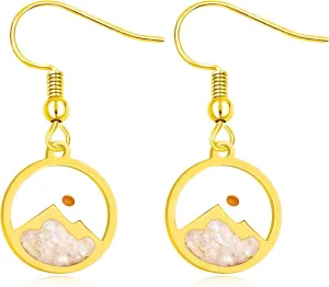 Fashion Graceful Mountain Mustard Seed Dangle Earrings Studs for Lady - Delicate Religious Faith Jewelry for Women Friend Mother Gift YA4997