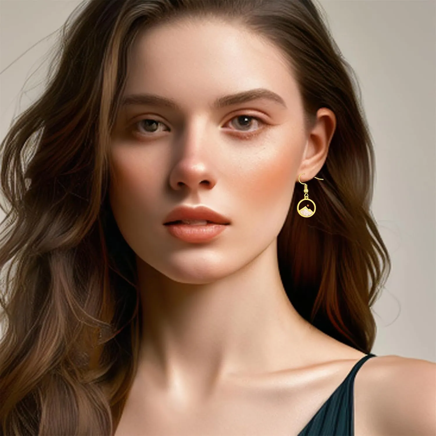 Fashion Graceful Mountain Mustard Seed Dangle Earrings Studs for Lady - Delicate Religious Faith Jewelry for Women Friend Mother Gift YA4997
