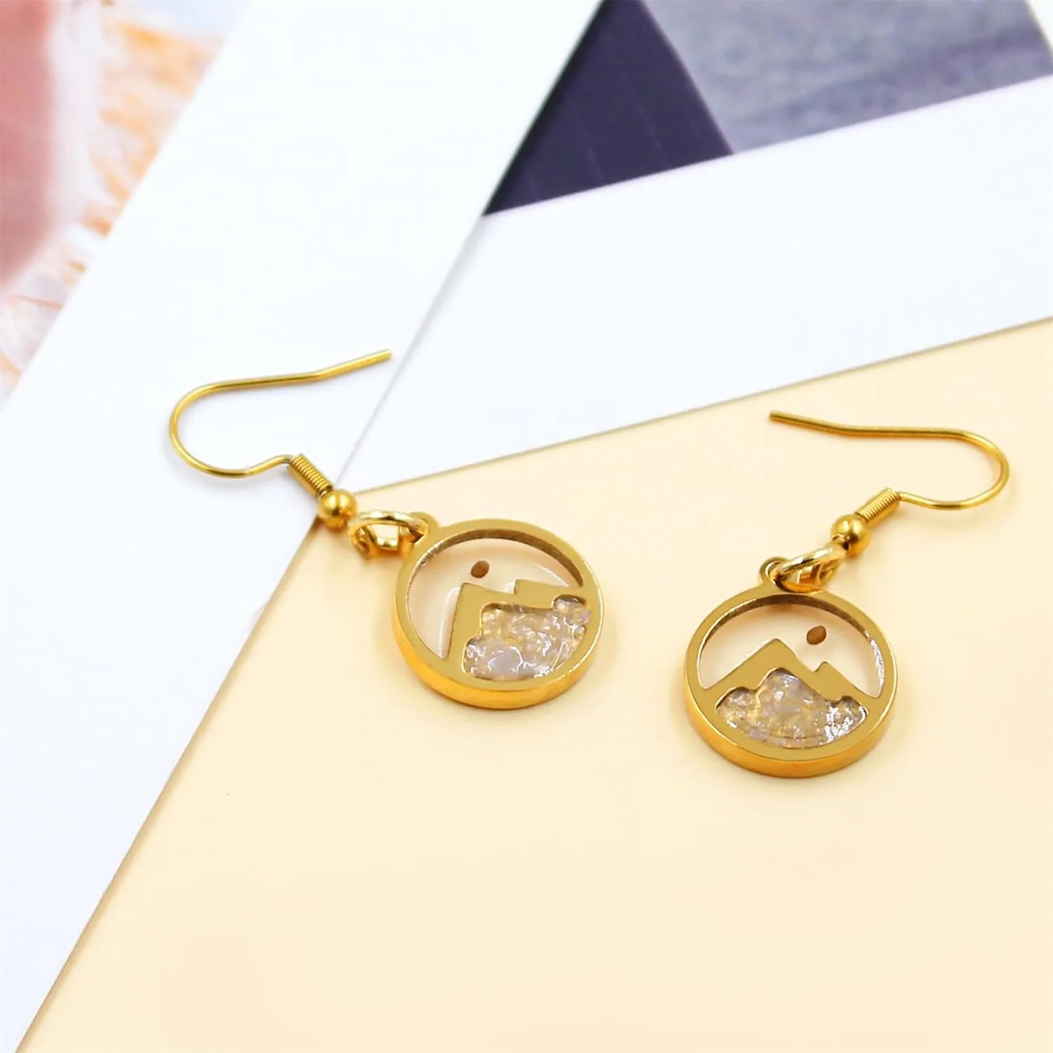 Fashion Graceful Mountain Mustard Seed Dangle Earrings Studs for Lady - Delicate Religious Faith Jewelry for Women Friend Mother Gift YA4997