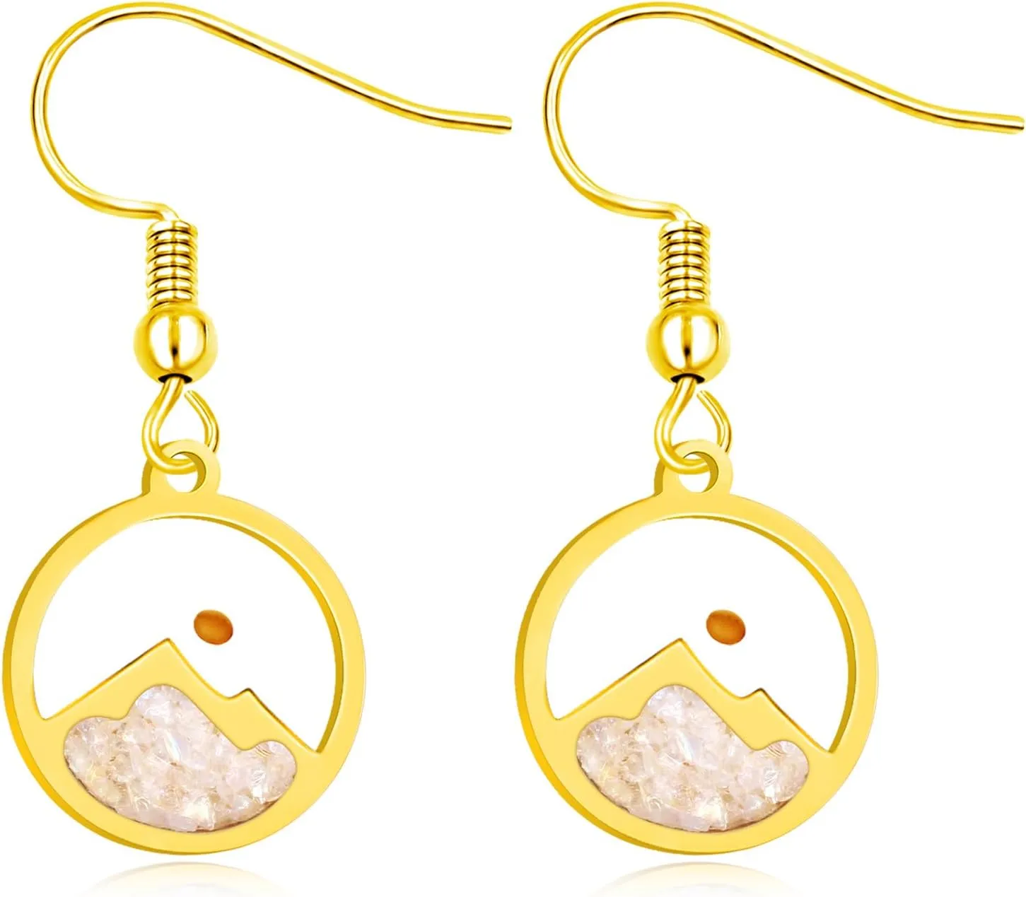 Fashion Graceful Mountain Mustard Seed Dangle Earrings Studs for Lady - Delicate Religious Faith Jewelry for Women Friend Mother Gift YA4997