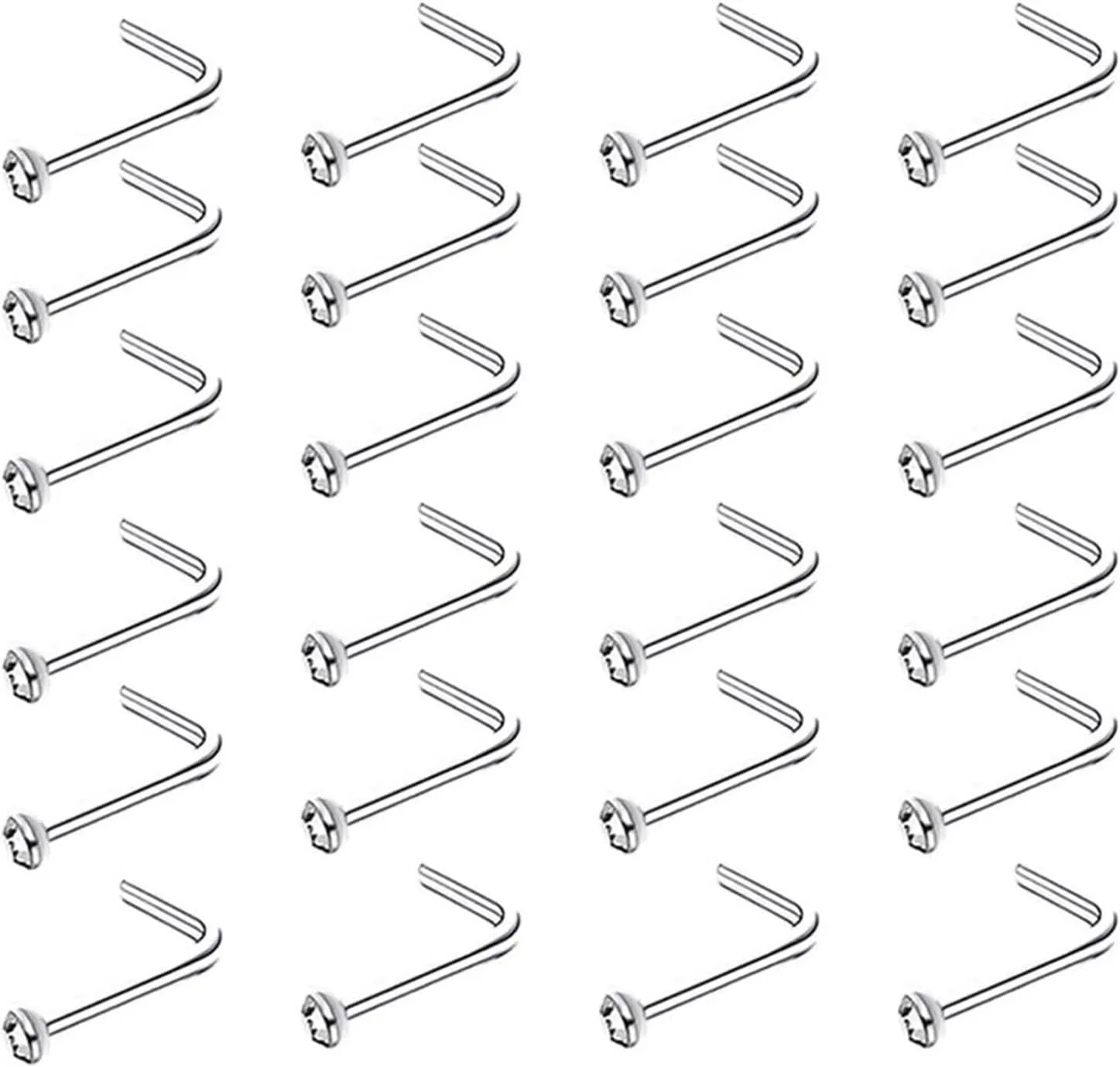 Fashion Nose Rings for Women Unique, Steel Nipple Rings Simple Piercing Jewelry Belly 10Pcs Men