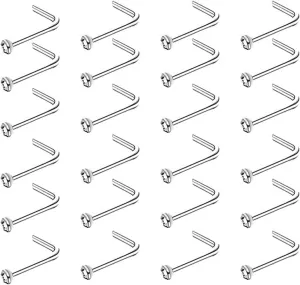 Fashion Nose Rings for Women Unique, Steel Nipple Rings Simple Piercing Jewelry Belly 10Pcs Men