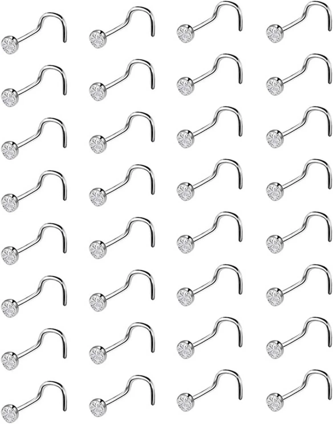 Fashion Nose Rings for Women Unique, Steel Nipple Rings Simple Piercing Jewelry Belly 10Pcs Men