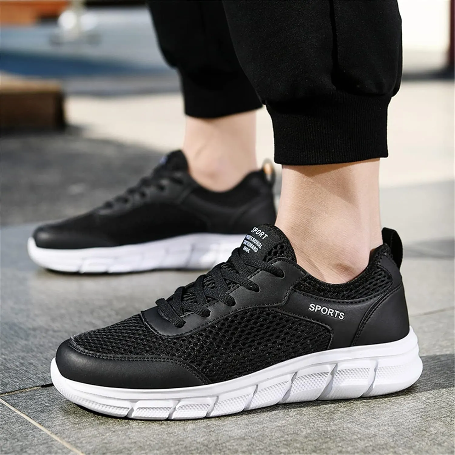 Fashion Summer Men Breathable Mesh Flat Elastic Casual Shoes Mens Sneaker