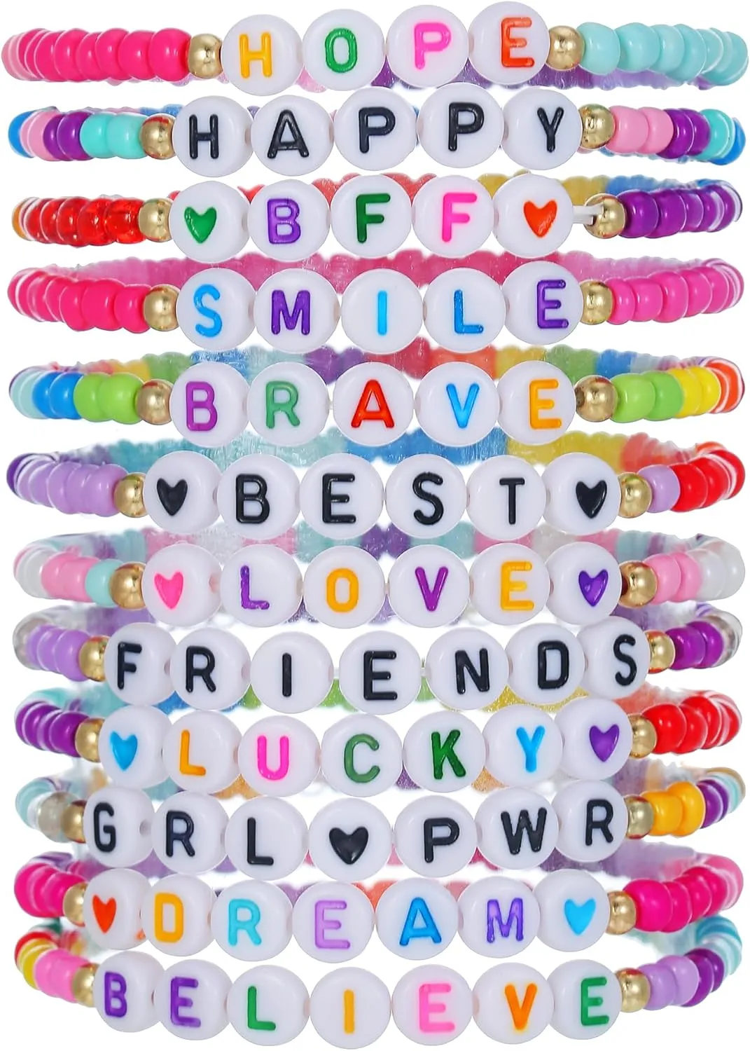 Friendship Bracelets Heishi Surfer Clay Bead Bracelets Stack Beaded Stretch Bff Bracelet for Women Boho Stackable Bracelets Preppy Beach Jewelry Party Favors