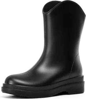 Furuian Women's Mid Calf Rain Boots Waterproof Garden Boots Lightweight Rubber Boots for Women Comfortable Work Boots for working, gardening