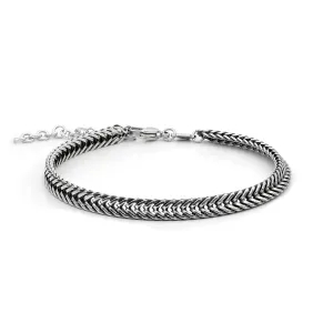 Galis Chain Bracelets For Men - Premium Stainless Steel Mens Bracelet, Silver Plated Non Tarnish Bracelet - This Snake Chain suits as Everyday Men's Bracelets is Stylish Gifts For Him 7"