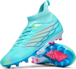 GEXECEUSS Men's Ankle Soccer Cleats for Competition - Comfortable Turf Shoes for Youth - Lightweight Soccer Boots for Training