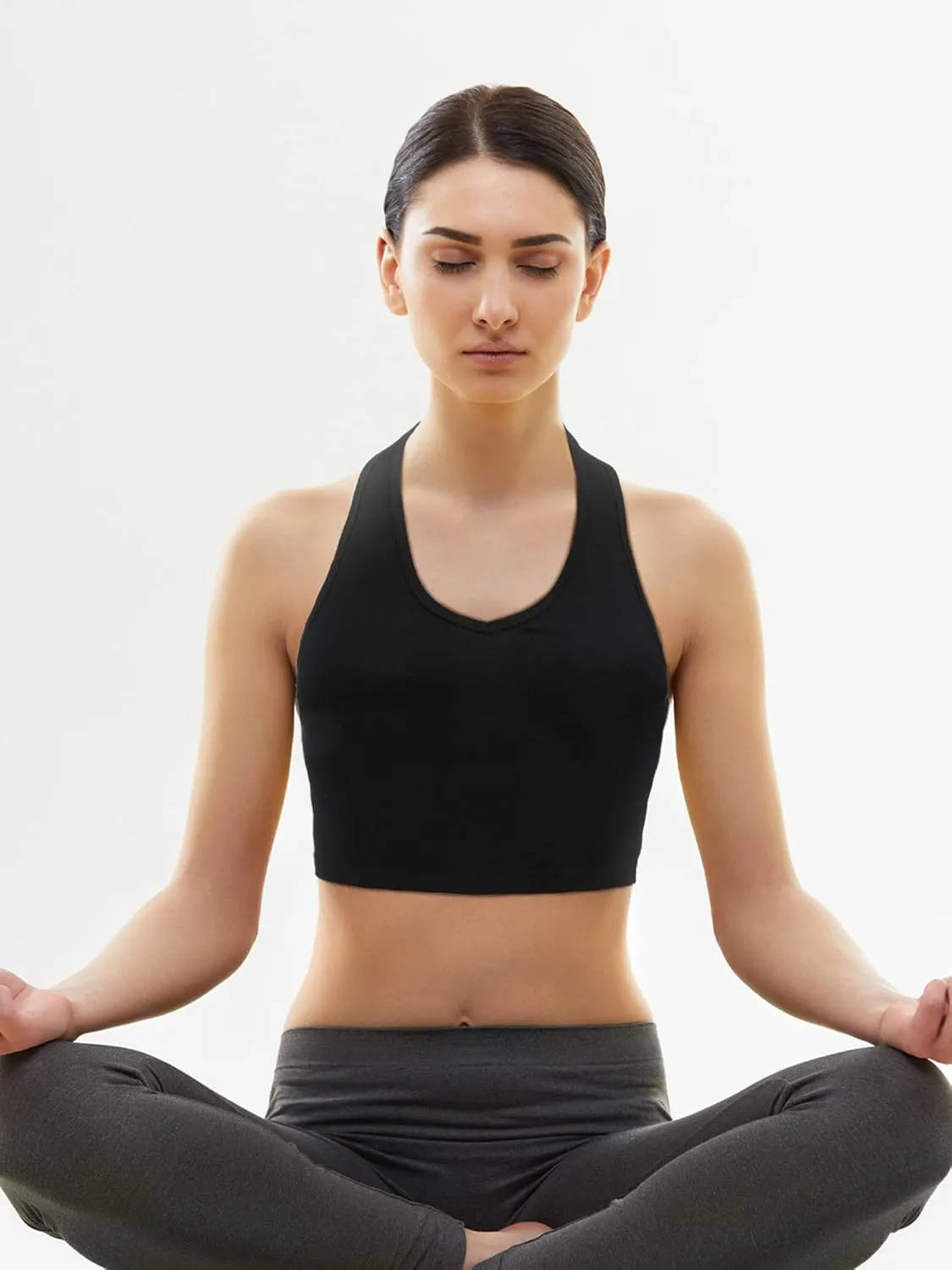 Geyoga 6 Pcs Halter Tops for Women V Neck Backless Sleeveless Tank Vest for Girls