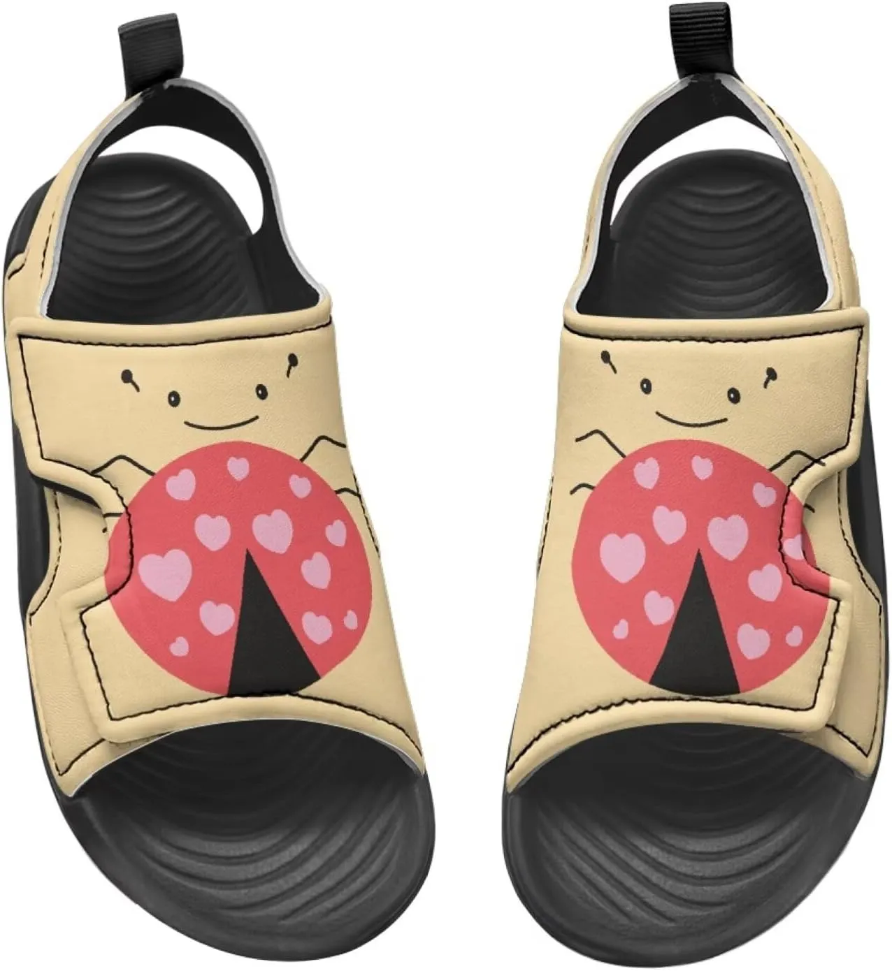 Girls Ladybug Sandals Kids Toddler Summer Hiking Water Shoes Open Toe Athletic Outdoor Sport Sandals