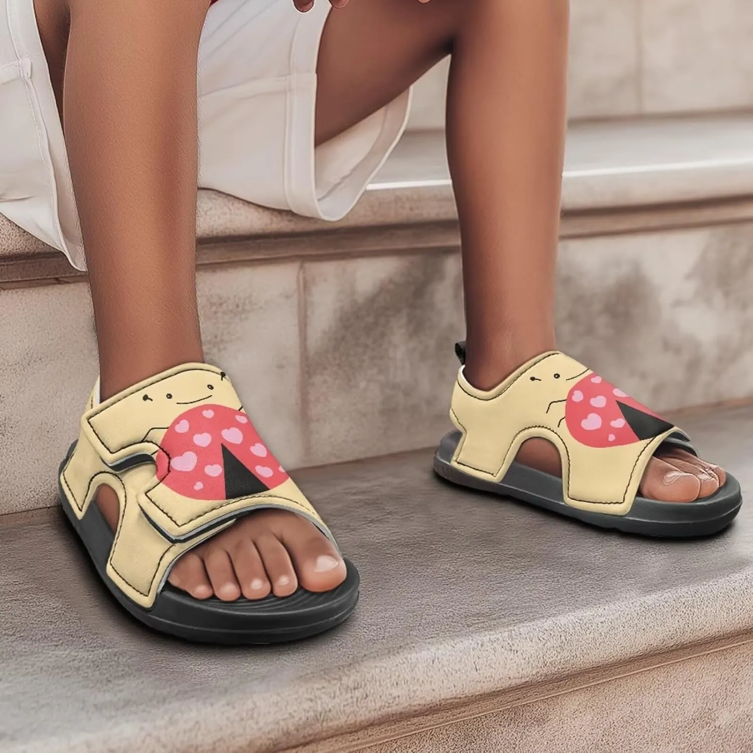 Girls Ladybug Sandals Kids Toddler Summer Hiking Water Shoes Open Toe Athletic Outdoor Sport Sandals