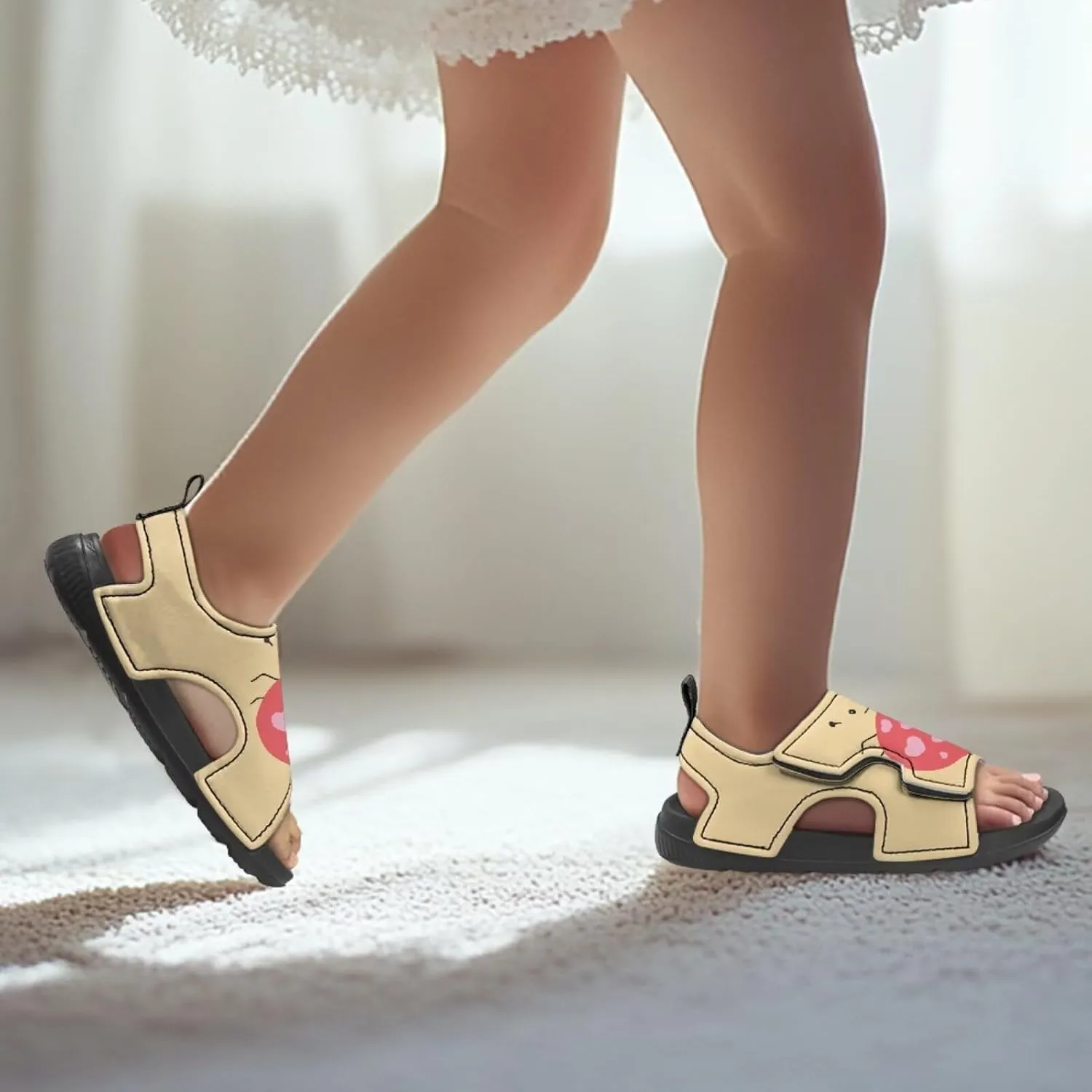 Girls Ladybug Sandals Kids Toddler Summer Hiking Water Shoes Open Toe Athletic Outdoor Sport Sandals