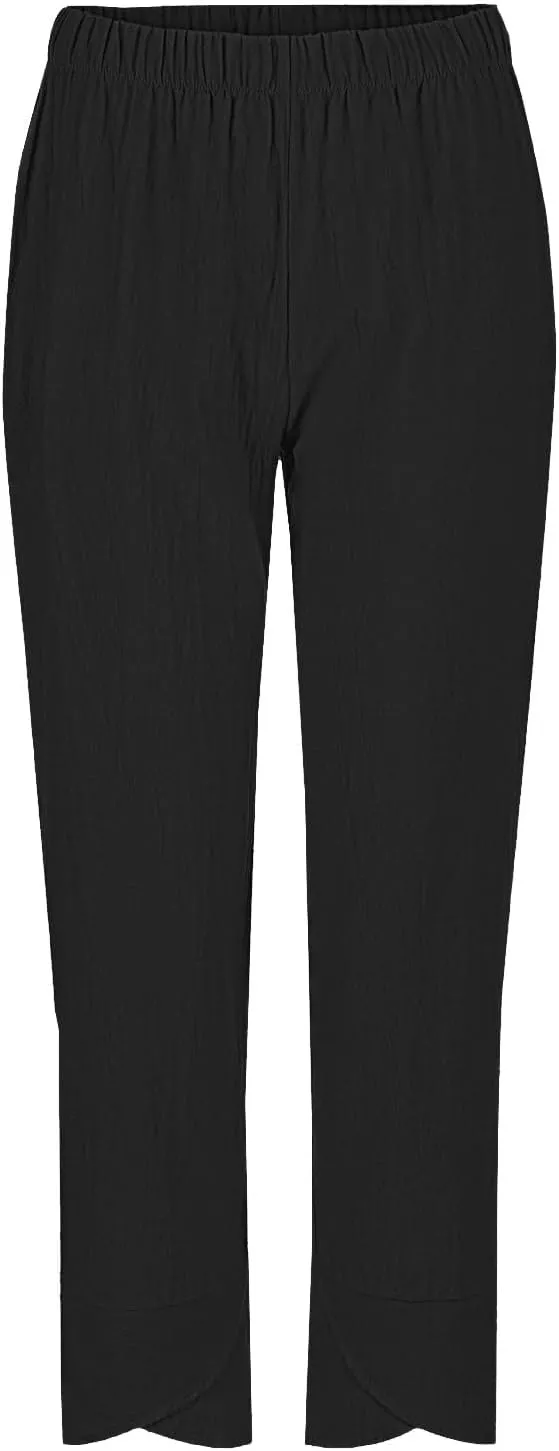 GOFULY Lounge Pants Women Casual Elastic Waist Sumemr Pants Straight Wide Leg High Waisted with Pockets 2025 Slacks Clothes