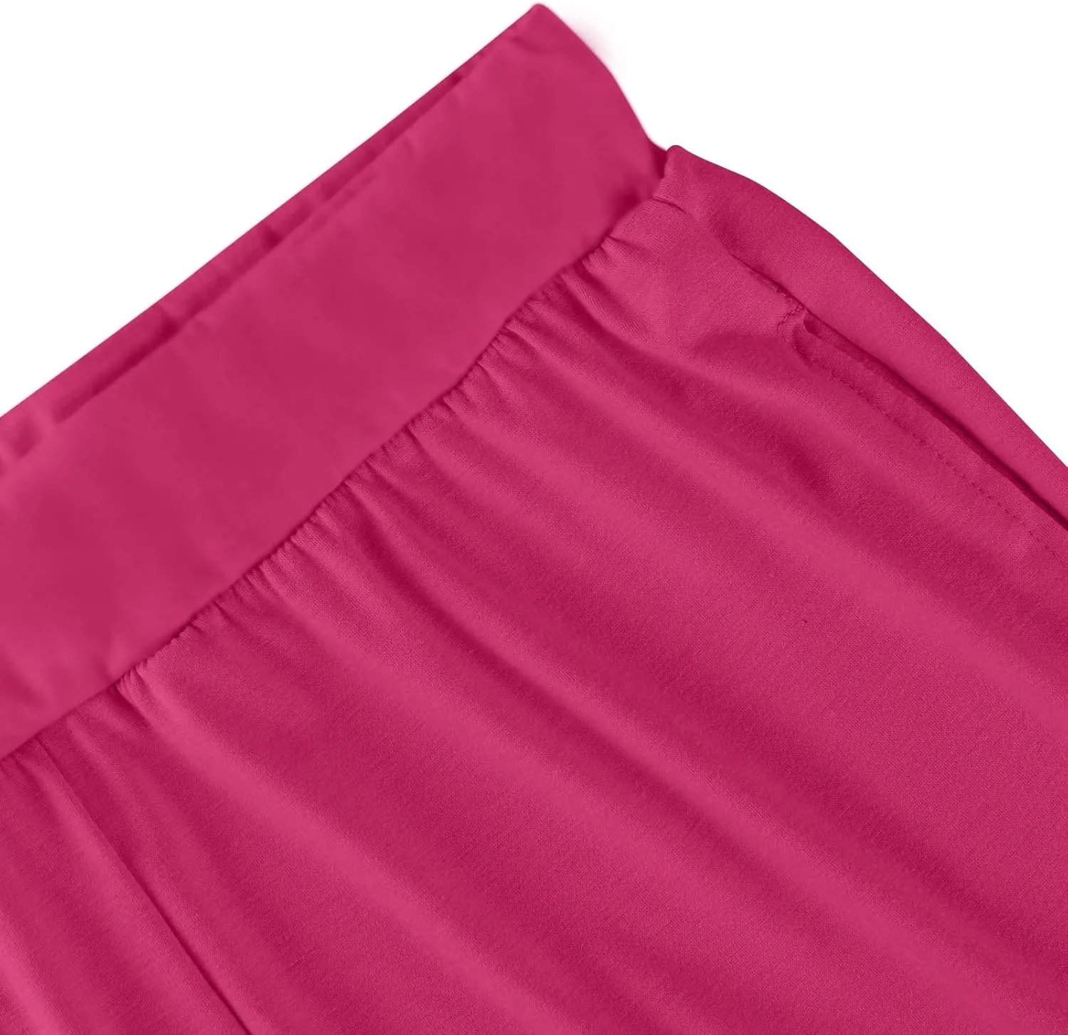 GOFULY Pants for Women Beach Elastic Waist Drawstring Sumemr Pants Straight Wide Leg High Waisted Pockets Soft Slacks Clothes