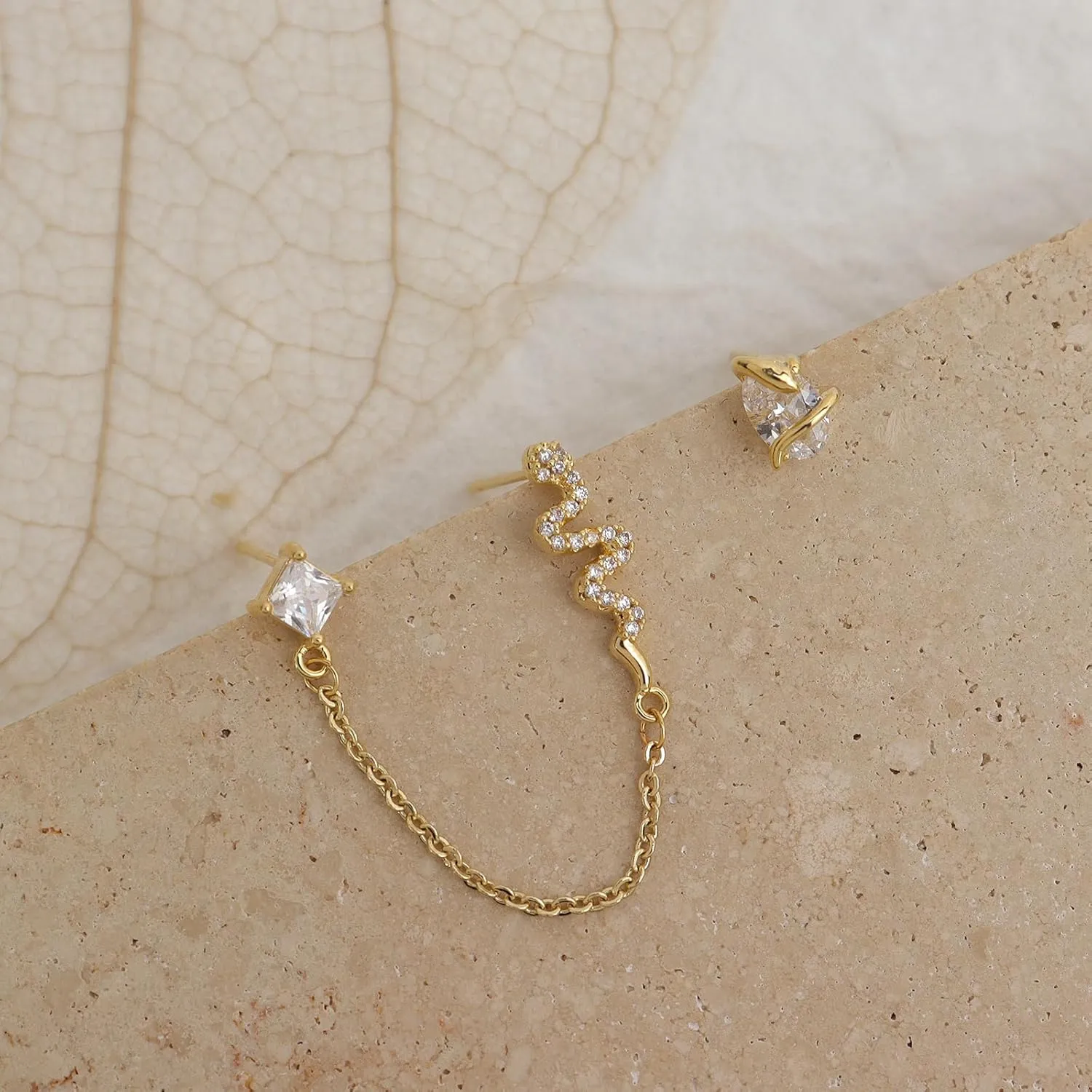 Gold Silver Small Hoop Stud Earrings Stack Set for Women, Dainty Rhinestone Drop Multiple Piercing Cartilage Huggie Earing Holiday Prom Fashion Jewelry Gift