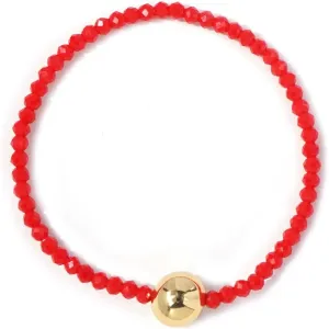 Gold Statement Beaded Strand Couples Bracelets for Women,Stackable Charm Red String Boho Beads Friendship Fashion Jewelry Gift for Her Birthday Valentines Day.