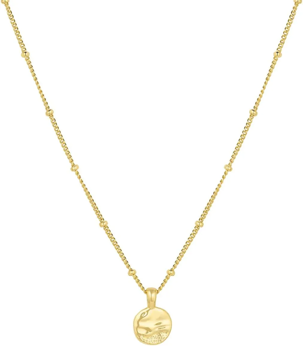 gorjana - Shorebreak Necklace 16 inch - 18k Gold Plated Brass - Ocean-Inspired Design- Versatile Layering Piece - Perfect for Daily style