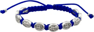 Guardian Angel and Saint Michael the Archangel Woven Bracelet | Silver-Tone Medals | Adjustable | Great Catholic Gift for First Holy Communion and Confirmation