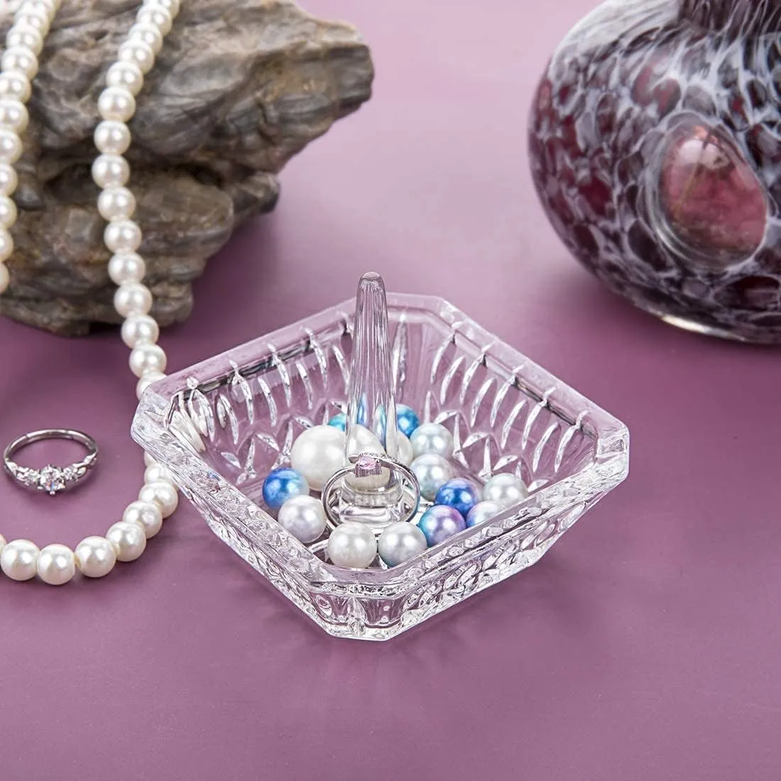 H&D HYALINE & DORA Crystal Ring Holder Dish