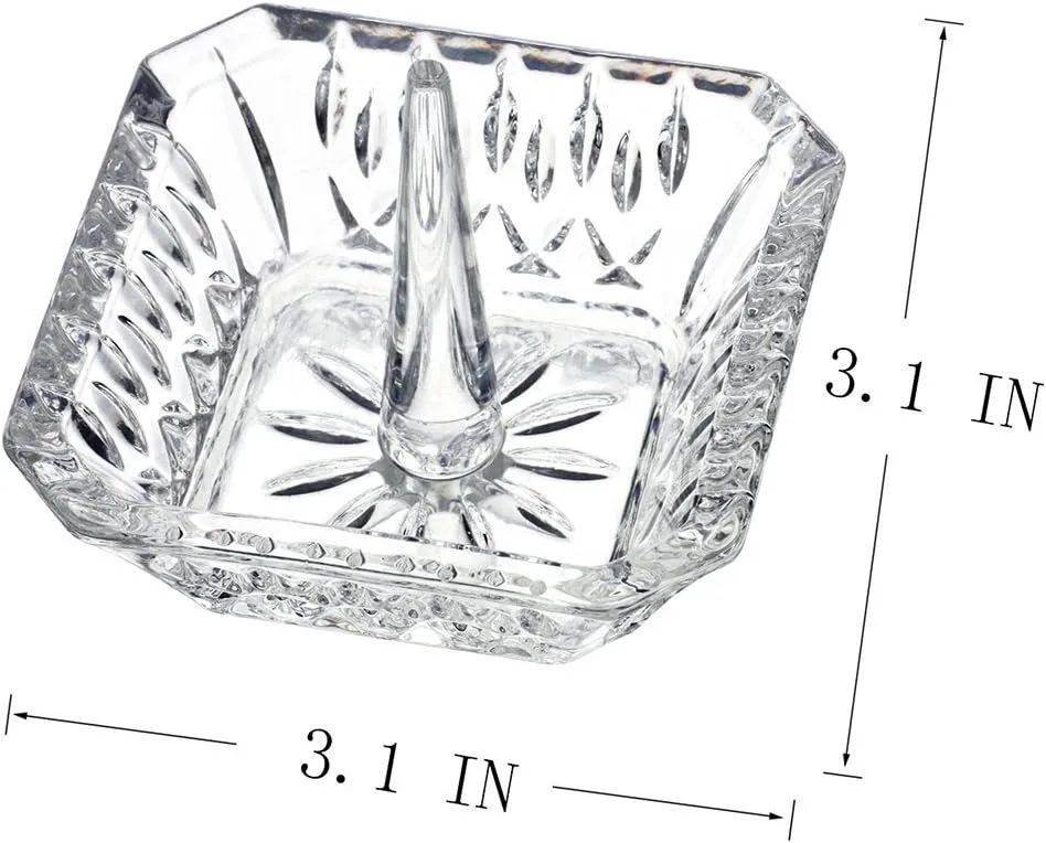 H&D HYALINE & DORA Crystal Ring Holder Dish