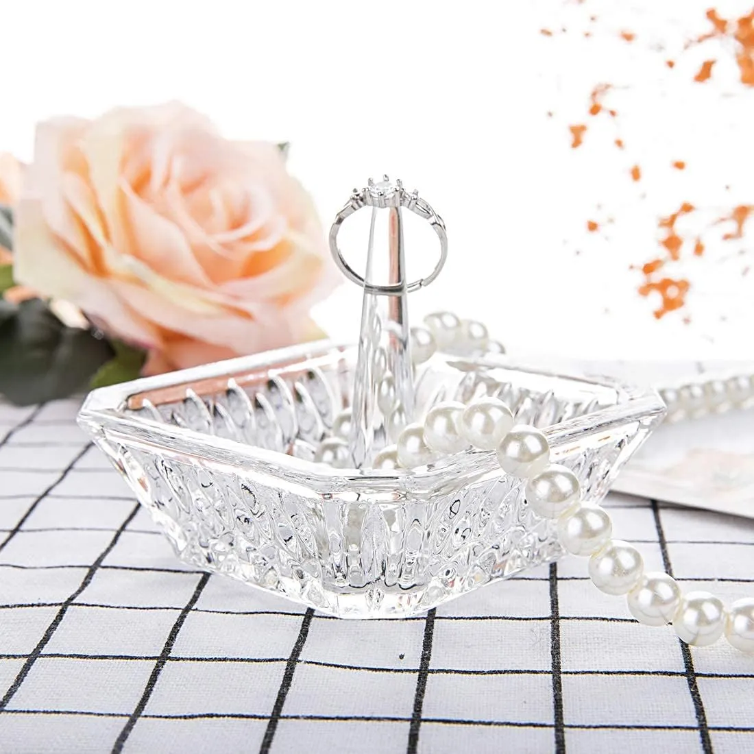 H&D HYALINE & DORA Crystal Ring Holder Dish