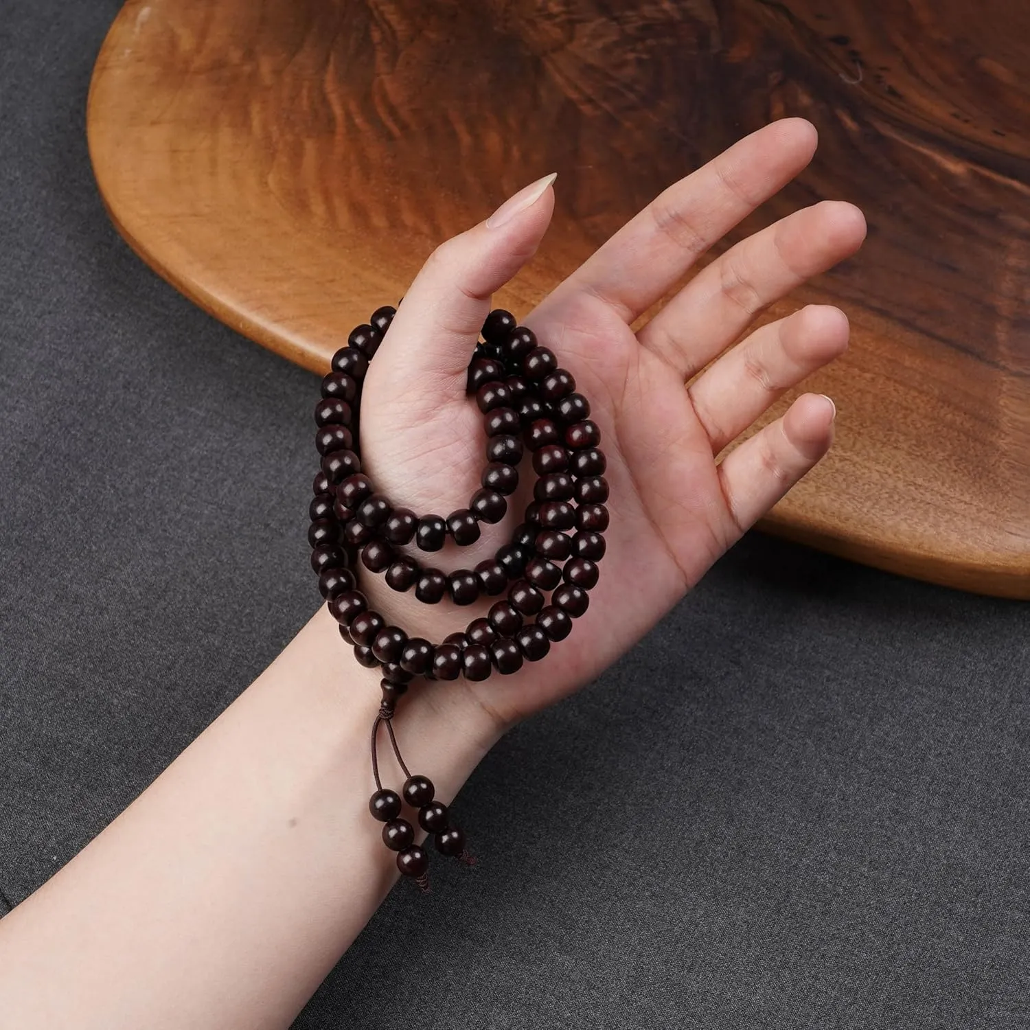 Handmade Bracelets for Men & Women, Wooden Mens Beaded Bracelets Couples Bracelets Birthday Gift for Men Women Comfortable for Daily Wear