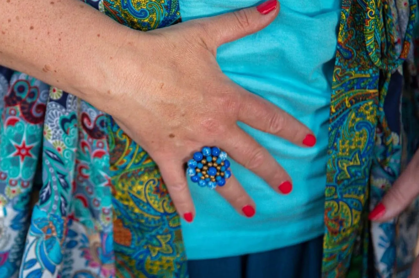 Handmade Macrame ring - luna
