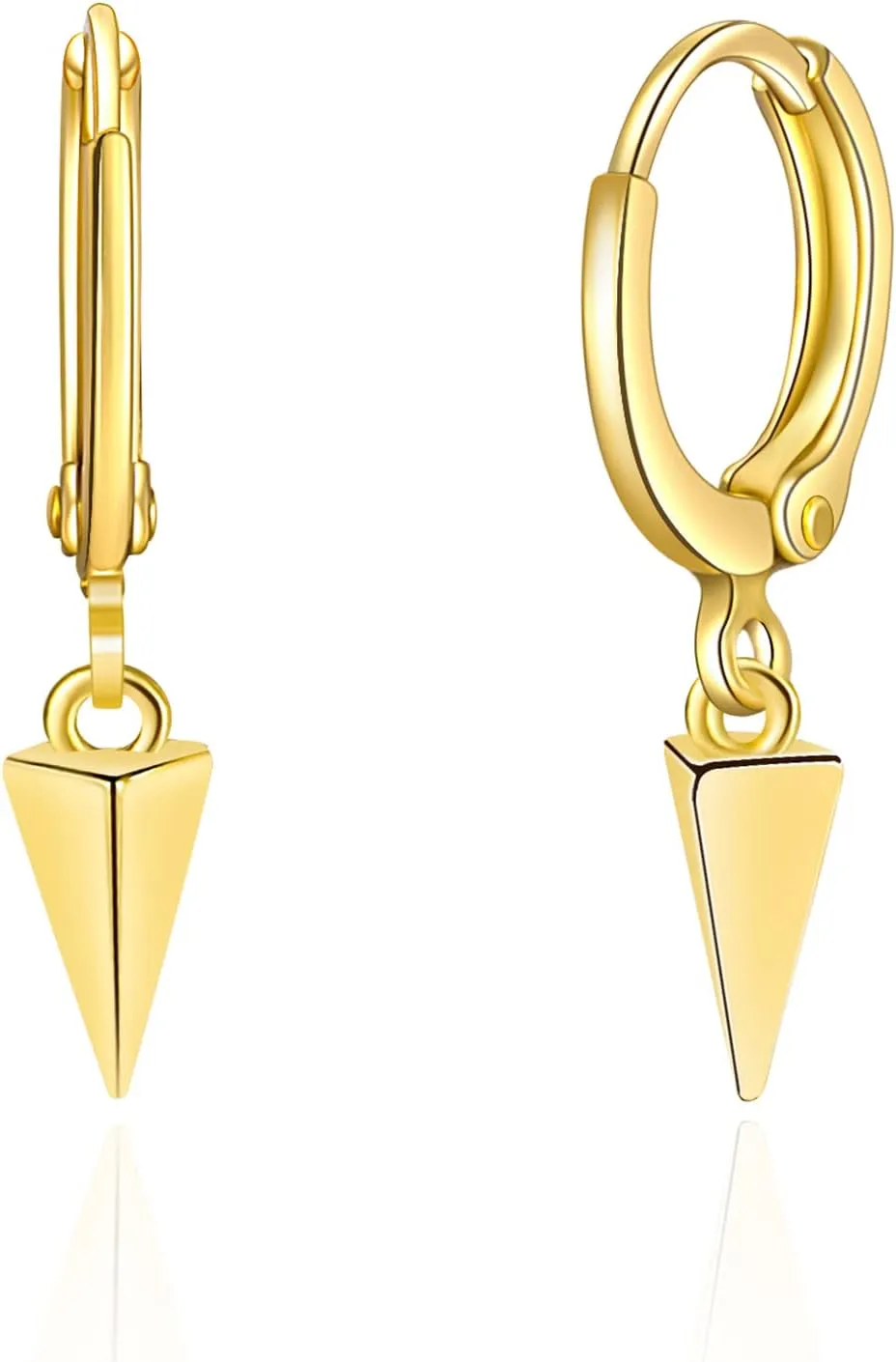 Hoop Dangle Drop Earrings For Women 14K Gold Plated Lightweight Huggie Earrings Gift For Women