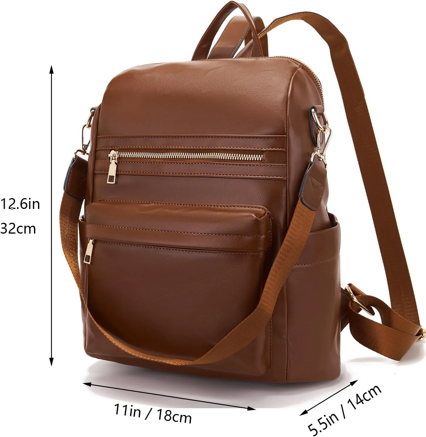 Idesort Medium Backpack Purse for Women Convertible Travel Soft Backpacks Ladies Purse set with Wallet and Crossbody Bags