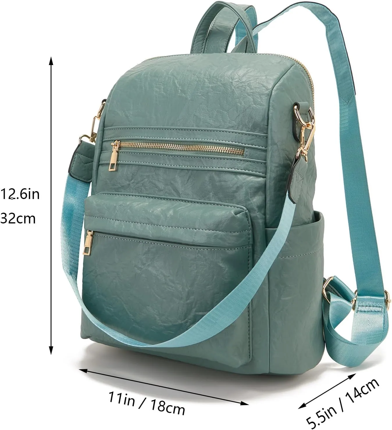 Idesort Medium Backpack Purse for Women Convertible Travel Soft Backpacks Ladies Purse set with Wallet and Crossbody Bags