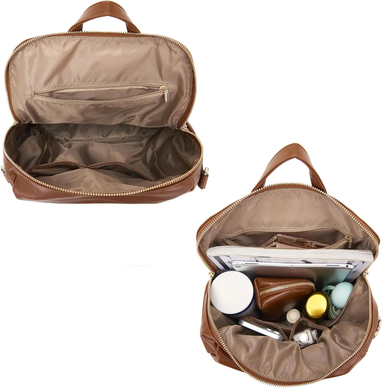 Idesort Medium Backpack Purse for Women Convertible Travel Soft Backpacks Ladies Purse set with Wallet and Crossbody Bags