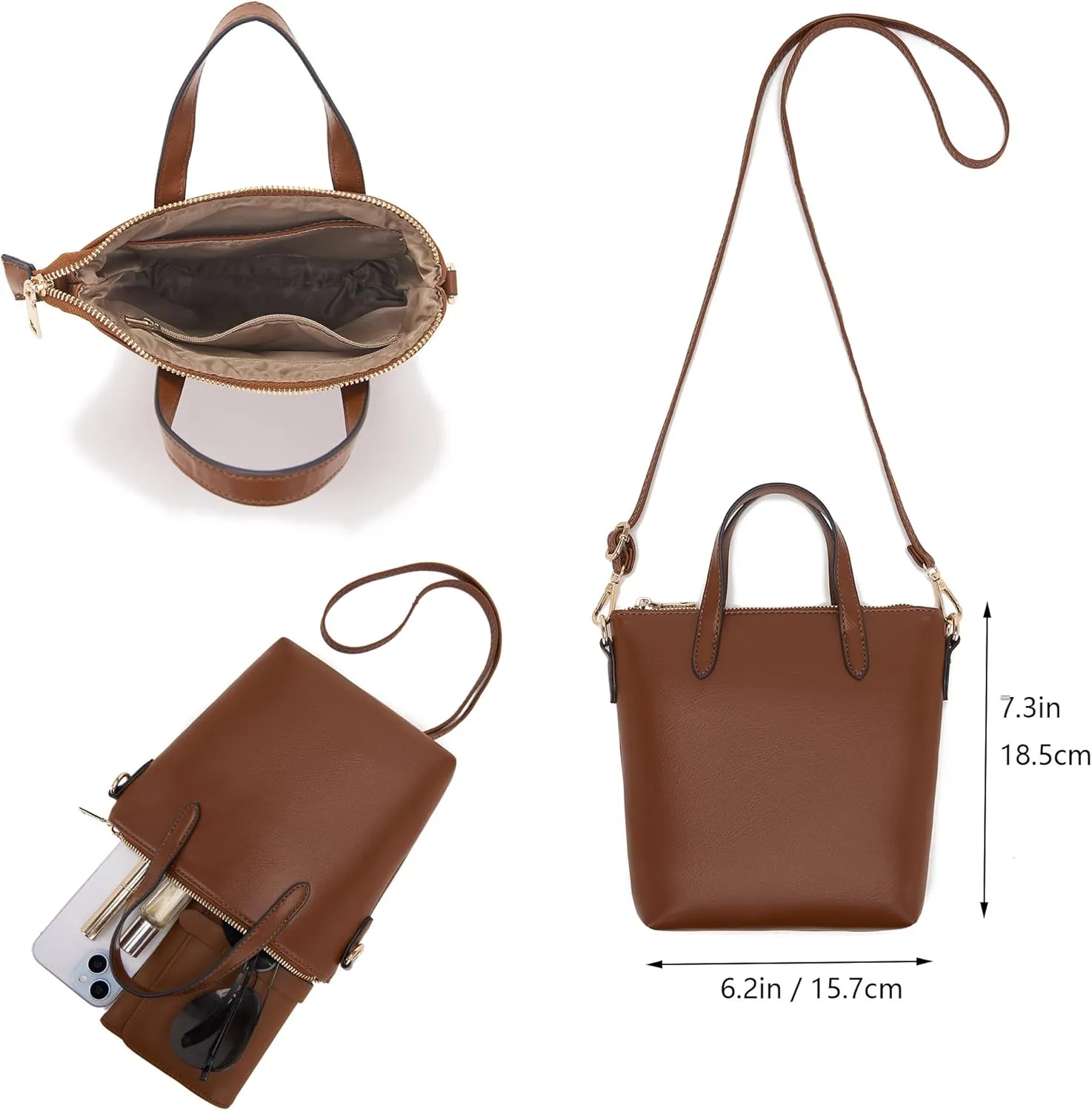 Idesort Medium Backpack Purse for Women Convertible Travel Soft Backpacks Ladies Purse set with Wallet and Crossbody Bags