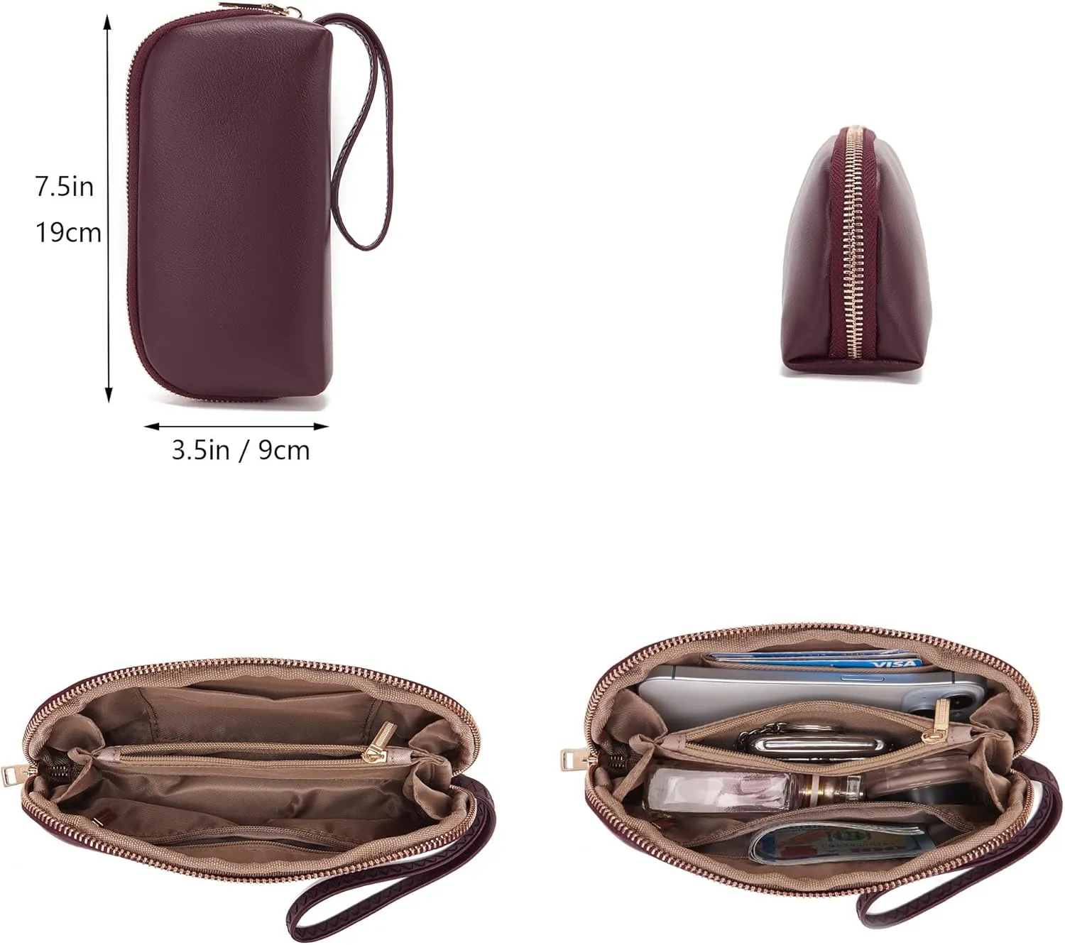 Idesort Medium Backpack Purse for Women Convertible Travel Soft Backpacks Ladies Purse set with Wallet and Crossbody Bags