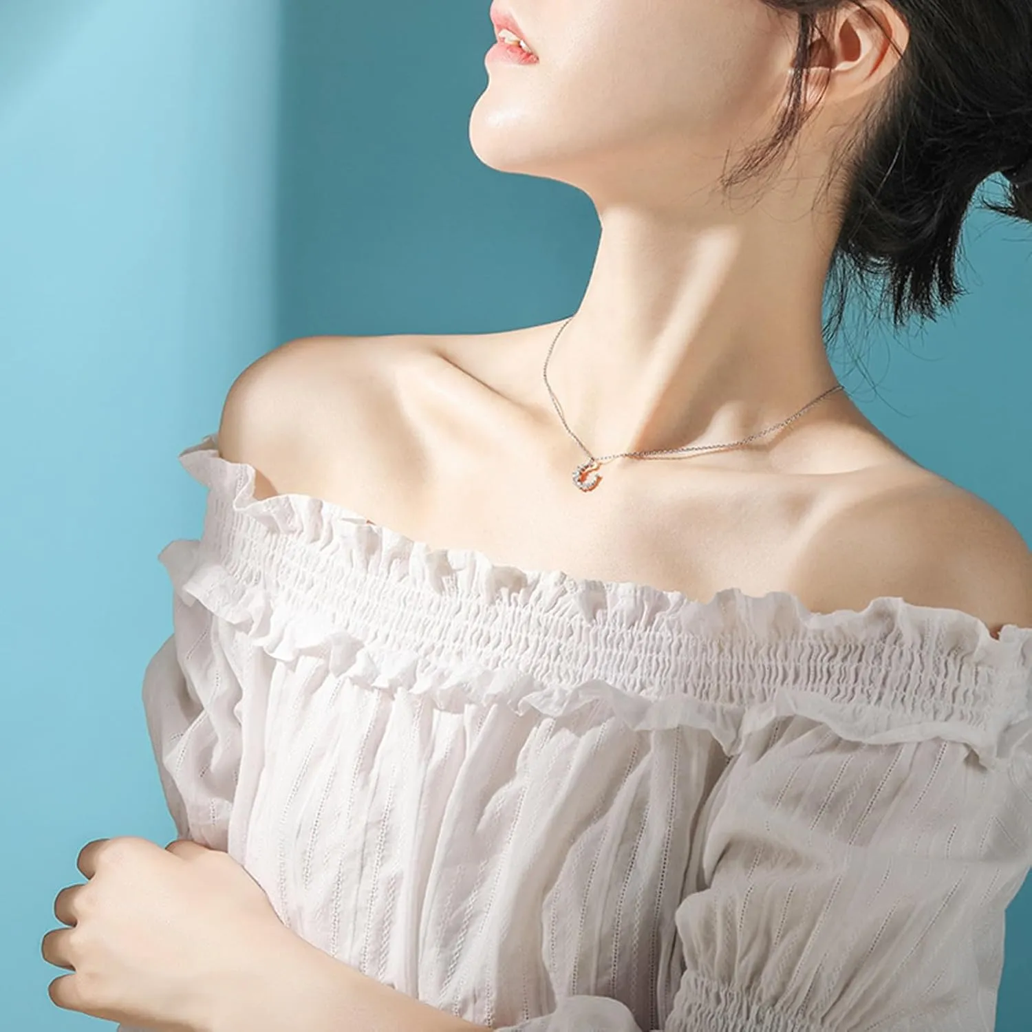 Irregular Y2k Double Layered Mango Necklace for Women with Collarbone Chain Fashionable and Versatile Women's