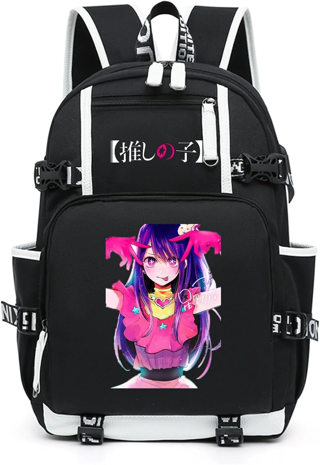 ISaikoy Anime Oshi No Ko Backpack Shoulder Bag Bookbag School Bag Daypack Satchel Laptop Bag Color Black21