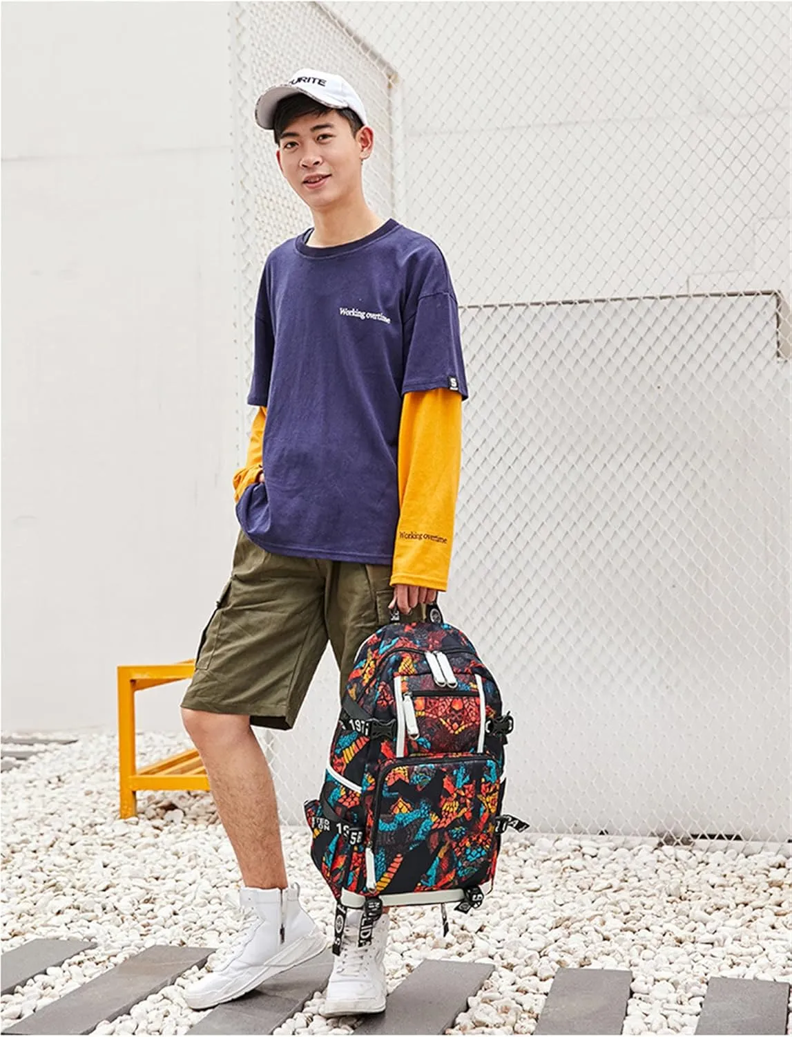 ISaikoy Game Plants vs. Zombies Backpack Shoulder Bag Bookbag School Bag Daypack Satchel Laptop Bag Color Red12