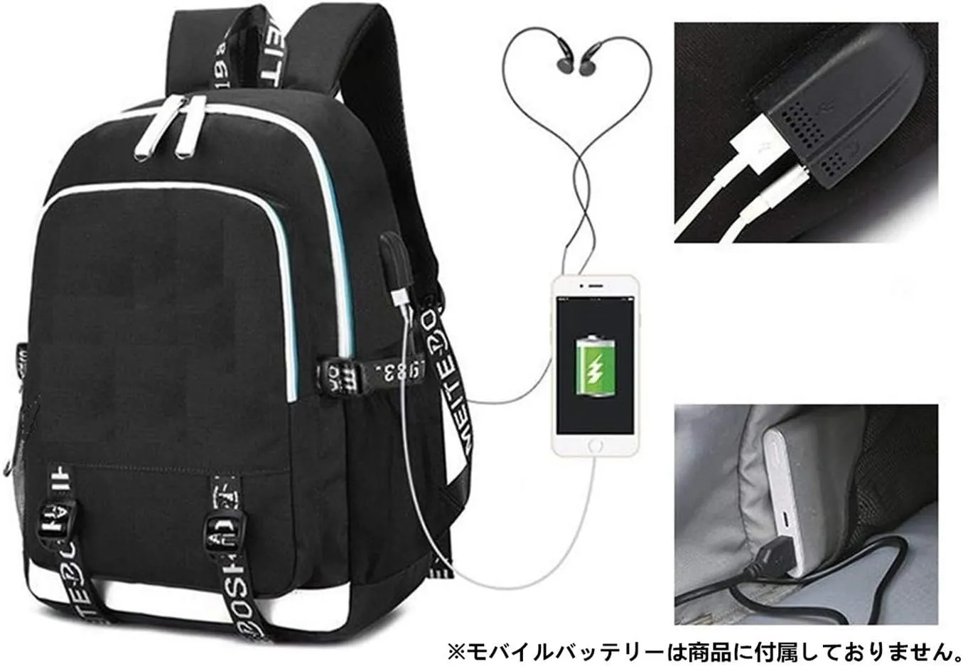ISaikoy Zenless Zone Zero Backpack Daypack Bookbag Laptop Bag School Bag with USB Port 1