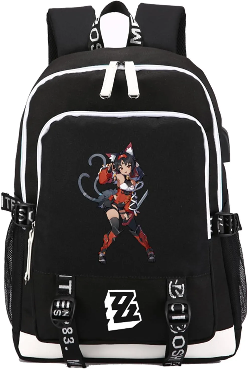 ISaikoy Zenless Zone Zero Backpack Daypack Bookbag Laptop Bag School Bag with USB Port 1