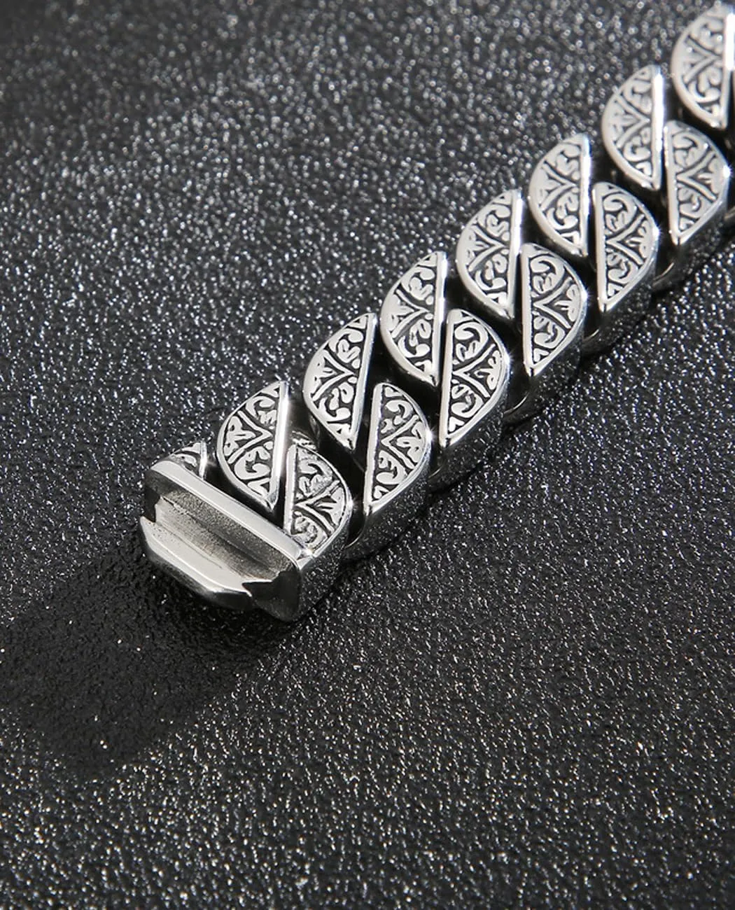 Italian Real Men Heavy S925 Sterling Silver Bracelets, Unique Luxury Vintage Style Men's Silver Bracelet, Chunk Chain Bracelets Nice Gift for My Man, Son, Boyfriend, Dad